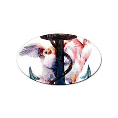 Anchor Watercolor Painting Tattoo Art Anchors And Birds Sticker (oval) by Salman4z