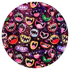 Funny Monster Mouths Round Trivet by Salman4z