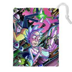 Rick And Morty Time Travel Ultra Drawstring Pouch (4xl) by Salman4z