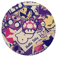 Retro Cartoon Hello Titty Parody Round Trivet by Salman4z