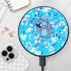 Blue Stitch Aesthetic Wireless Fast Charger(black) by Salman4z