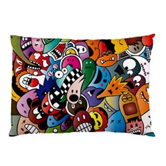 Cartoon Explosion Cartoon Characters Funny Pillow Case by Salman4z