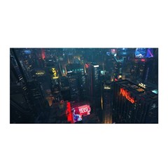 Cityscape Digital Art Satin Wrap 35  X 70  by Salman4z