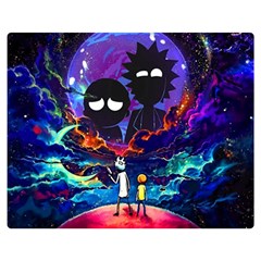 Rick And Morty In Outer Space Premium Plush Fleece Blanket (medium) by Salman4z