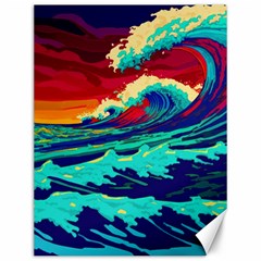 Tsunami Waves Ocean Sea Nautical Nature Water 9 Canvas 12  X 16  by Jancukart