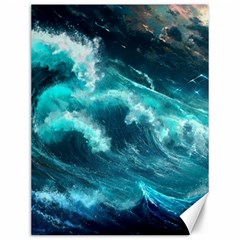 Thunderstorm Tsunami Tidal Wave Ocean Waves Sea Canvas 12  X 16  by Jancukart