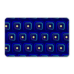 Blue Neon Squares - Modern Abstract Magnet (rectangular) by ConteMonfrey