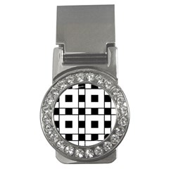 Black And White Pattern Money Clips (cz)  by Amaryn4rt