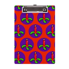 Christmas Candles Seamless Pattern A5 Acrylic Clipboard by Amaryn4rt