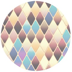 Abstract Colorful Diamond Background Tile Wooden Bottle Opener (round) by Amaryn4rt