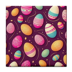 Easter Eggs Egg Tile Coaster by Ravend