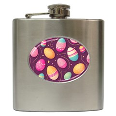 Easter Eggs Egg Hip Flask (6 Oz) by Ravend