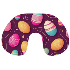 Easter Eggs Egg Travel Neck Pillow by Ravend