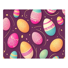 Easter Eggs Egg Premium Plush Fleece Blanket (large) by Ravend