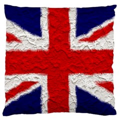 Union Jack Flag National Country Large Premium Plush Fleece Cushion Case (one Side) by Celenk