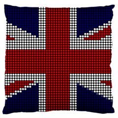 Union Jack Flag British Flag Large Premium Plush Fleece Cushion Case (one Side) by Celenk