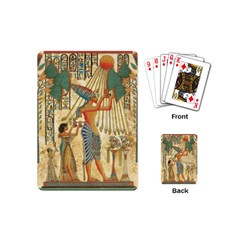 Egyptian Man Sun God Ra Amun Playing Cards Single Design (mini) by Celenk