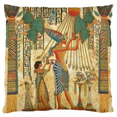 Egyptian Man Sun God Ra Amun Large Cushion Case (one Side) by Celenk