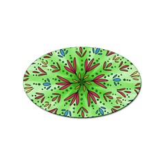 Flower Mandala Art Drawing Spring Background Sticker (oval) by Uceng