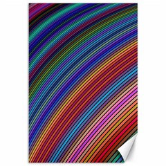 Multicolored Stripe Curve Striped Background Canvas 12  X 18  by Uceng