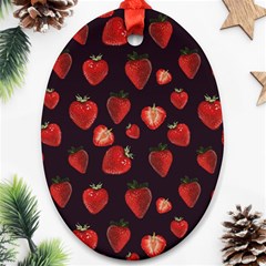 Watercolor Strawberry Ornament (oval) by SychEva