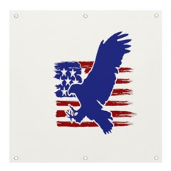 Usa Flag Eagle Symbol American Bald Eagle Country Banner And Sign 4  X 4  by Wegoenart