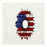 Us Flag Flower Sunshine Flag America Usa Banner and Sign 3  x 3  Front