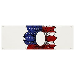 Us Flag Flower Sunshine Flag America Usa Banner And Sign 9  X 3  by Wegoenart