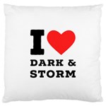 I love dark and storm Large Cushion Case (Two Sides) Front