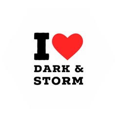 I Love Dark And Storm Wooden Puzzle Hexagon by ilovewhateva