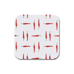 Pepper Rubber Square Coaster (4 Pack) by SychEva