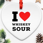 I love whiskey sour Heart Ornament (Two Sides) Front