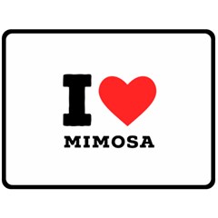 I Love Mimosa Two Sides Fleece Blanket (large) by ilovewhateva