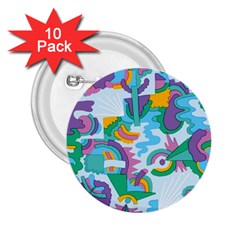 Pattern Hotdogtrap 2 25  Buttons (10 Pack)  by Salman4z