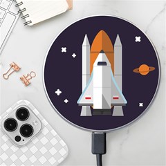 Rocket Space Universe Spaceship Wireless Fast Charger(white) by Salman4z