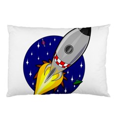 Rocket Ship Launch Vehicle Moon Pillow Case (two Sides) by Salman4z