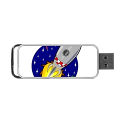 Rocket Ship Launch Vehicle Moon Portable Usb Flash (two Sides) by Salman4z