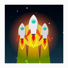 Rocket Take Off Missiles Cosmos Medium Glasses Cloth (2 Sides) by Salman4z