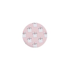 Pattern Pink Cute Sweet Fur Cats 1  Mini Buttons by Salman4z