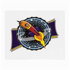 Rocket Space Clipart Illustrator Small Glasses Cloth (2 Sides) by Salman4z