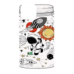 Astronaut Drawing Planet Iphone 14 Black Uv Print Case by Salman4z