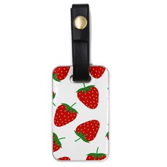 Seamless Pattern Fresh Strawberry Luggage Tag (one Side) by Salman4z