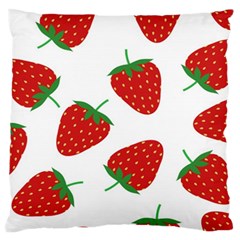 Seamless Pattern Fresh Strawberry Standard Premium Plush Fleece Cushion Case (one Side) by Salman4z