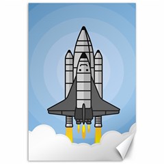 Rocket Shuttle Spaceship Science Canvas 12  X 18  by Salman4z