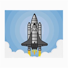 Rocket Shuttle Spaceship Science Small Glasses Cloth (2 Sides) by Salman4z