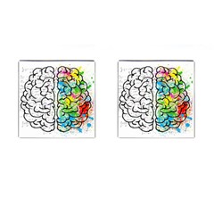 Brain Mind Psychology Idea Drawing Cufflinks (square) by Salman4z