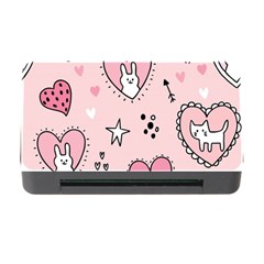 Cartoon Cute Valentines Day Doodle Heart Love Flower Seamless Pattern Vector Memory Card Reader With Cf by Salman4z