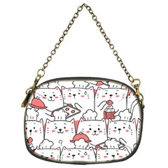 Cute Cat Chef Cooking Seamless Pattern Cartoon Chain Purse (one Side) by Salman4z