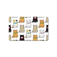 Cat Kitten Seamless Pattern Magnet (name Card) by Salman4z