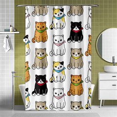 Cat Kitten Seamless Pattern Shower Curtain 48  X 72  (small)  by Salman4z